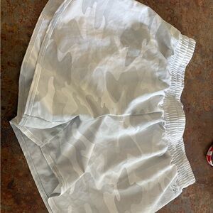 DSG White and Gray Athletic Shorts Lightweight Elastic Waistband